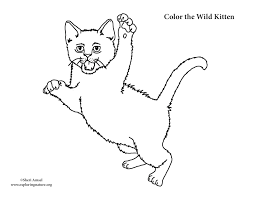 Download and print these pictures of kittens to color coloring pages for free. Kitten Leaping Coloring Page