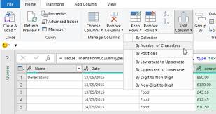 transform data with excel power query fm