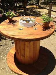 Electric Spool Repurposed Into Table