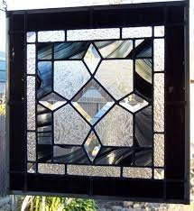 clear beveled stained glass window