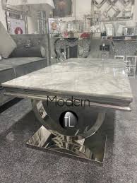 Ariana Coffee Table With Grey Marble
