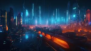 3d render background futuristic city