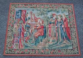 H Hand Woven Aubusson Tapestry Wall