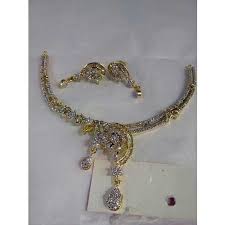 designer gold kundan necklace set at