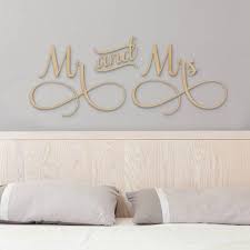 Mr Mrs Wall Sign Above Bed Decor Mr