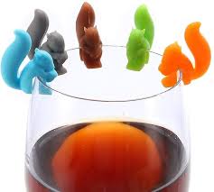 5 Pcs Silicone Wine Glass Charms Funny