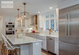 white shaker kitchen with gold accents