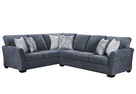• lane furniture rowan collection: Lane Pacific Steel Blue Two Piece Sectional With Highway Driftwood And Cruze Driftwood Pillows