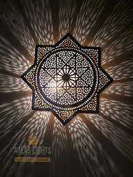 Moroccan Octagram Wall Sconce Flush