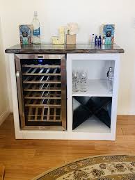 wine cooler/ mini bar Diy home bar Built in wine cooler Coffee