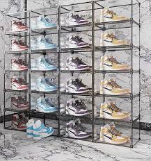 Metal Glass Luxury Shoe Box Luxury