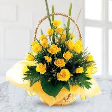 yellow rose basket flowerzila com