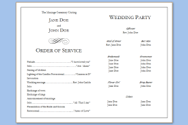 Folded Wedding Program Template Wedding Programs Templates