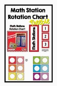 Math Station Rotation Chart For Your Classroom Math
