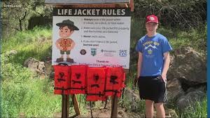 life jacket loaner station at spokane