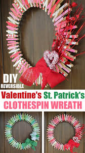 diy valentine s clothespin wreath