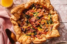 cheddar bacon quiche with spinach