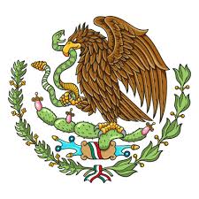 mexico flag eagle vector art icons