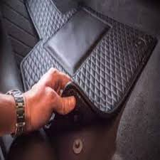 black leather car floor mats size