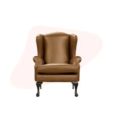 Leather Queen Anne Chair Finline