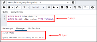 how to alter column type in postgresql