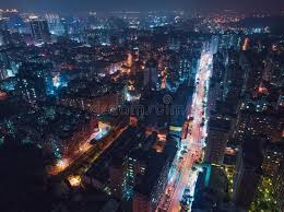 taoyuan city skyline aerial view asia