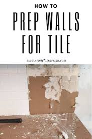 prep a wall for a tile backsplash