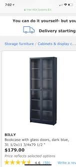 ikea billy bookcase with gl doors