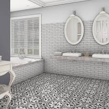Grey Decorative Pattern Porcelain Floor