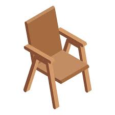 Patio Wood Chair Vector Icon