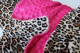leopard print baby blanket hot pink