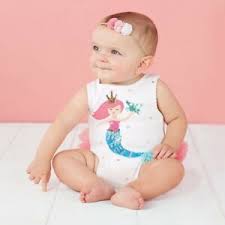Details About Mud Pie E8 Summer Beach Baby Girl Mermaid Tutu Crawler 1132395 Choose Size