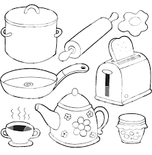 You can fill the colors in prepared image outlines and can also create your own original drawings. Online Coloring Pages Coloring Page Kitchen Kitchen Coloring Pages For Kids