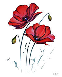 Red Poppy Art Print Flower 3 Wall Art