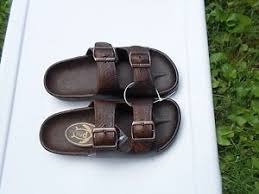 Details About Pali Hawaii Sandals Ph438 Mens Buckle 1 Pair Size 5 Dark Brown