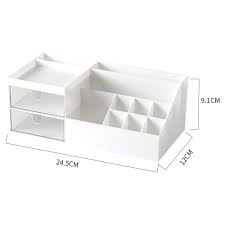 multi drawers white desk organiser wilko
