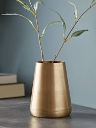 Brushed Gold Vase Tall