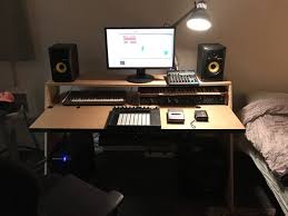 Total costs for this setup (ikea plus amazon) was $487.81. Made My Own Output Platform Desk Out Of Plywood And An Ikea Desktop Ghetto But So Is My Music Musicbattlestations