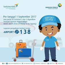 Layanan ini akan tersedia di seluruh terminal, mulai dari terminal i hingga iii. 1 September Layanan Airport Helper Gratis Di Bandara Soekarno Hatta Palapa News