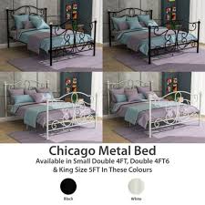 Metal Bed Double King Size Frame 4ft