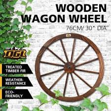 Wooden Wagon Wheel Outdoor Decoration