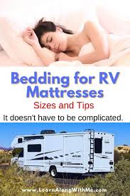 bedding for rv mattresses explained