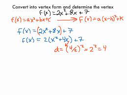 A Quadratic Function Into Vertex Form