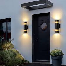 Shop 2 Light Outdoor Wall Sconce Cylinder Sleek Up Down Light Outdoor Armed Sconce Overstock 31631327