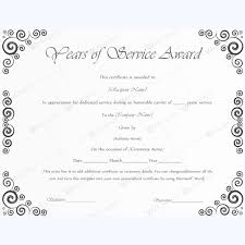 Years Of Service Award 04 Awards Certificates Template Awards