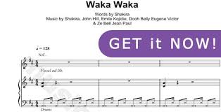 shakira waka waka sheet