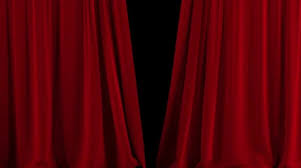 red theater curtain open stock video