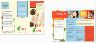 Preschool Brochure Template Free Fabulous Child Care Brochure