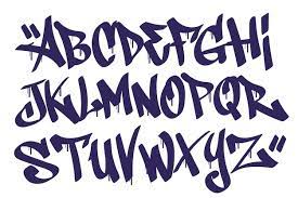 graffiti font alphabet vectors