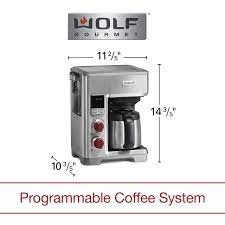 This quick start provides a product overview including brewing. Amazon Com Wolf Gourmet Programmable Coffee Maker System With 10 Cup Thermal Carafe Built In Grounds Scale Removable Reservoir Red Knob Stainless Steel Wgcm100s Kitchen Dining